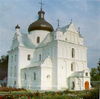 Комплекс Мікольскага манастыра ў межах агароджы: Мікольская царква. Дэкаратыўнае аздабленне царквы - фрэскі сюжэтныя, фрэскі арнаментальныя, іканастас, арнаментальная лепка