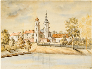касцёл з манастырскім корпусам
